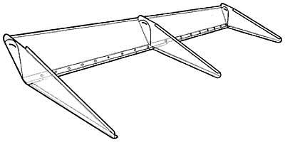 Allstar performance all23008 clear each 72" wide 5" tall adjustable wings and