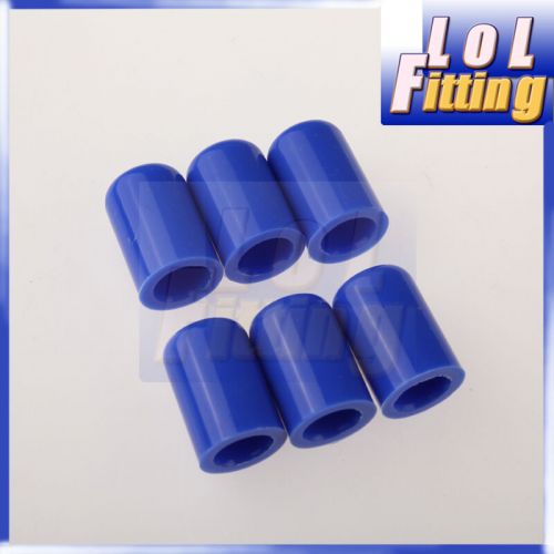 6pcs 10mm 3/8&#034; silicone blanking cap intake vacuum hose end bung plug caps blue