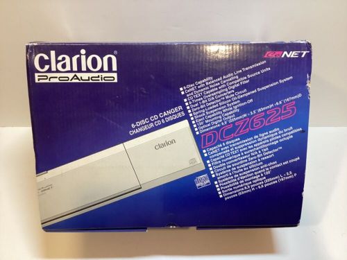 Clarion pro audio cd changer dcz625 with box- manual -cord 6 cd changer untested