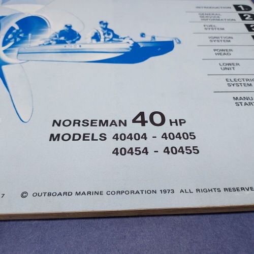 1974 evinrude 5017 service manual norseman 40 hp models omc