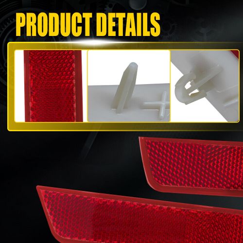 1pair rear driver &amp; passenger bumper reflectors for 2010-2017chevrolet equinox