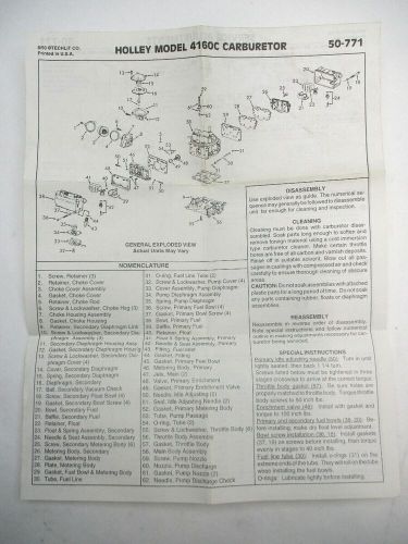 19041 walker products omc 460 7.5l holley 4 barrel marine carburetor repair kit