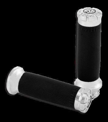 Roland sands chrome chrono grips 1984-2012 harley - rsd chopper bobber cafe