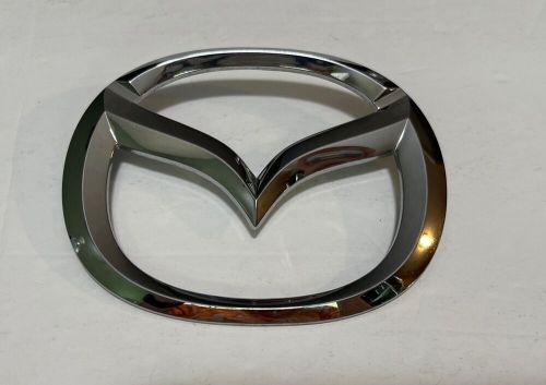 Mazda m 4.125&#034; trunk emblem badge decal logo 3 6 oem genuine tabs intact