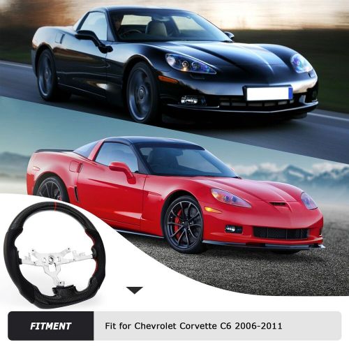 Real carbon fiber steering wheel for chevrolet corvette c6 z06 zr1 06-11