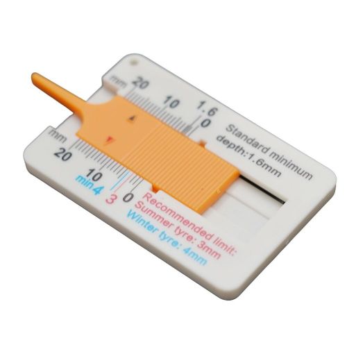 Plastic tire tread ruler 0-20mm vernier depth caliper tire tread depth ruler