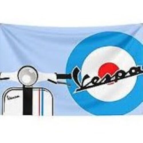 3x5 ft vespa scooter flag polyester printed motorcycle flag retro funky design