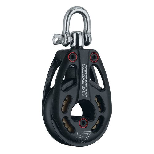 Harken 3226 57mm aluminum low load black magic block w/swivel