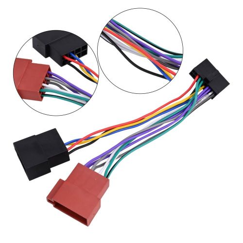 Reliable car audio wiring harness for 20 pin radio connector iso split cable