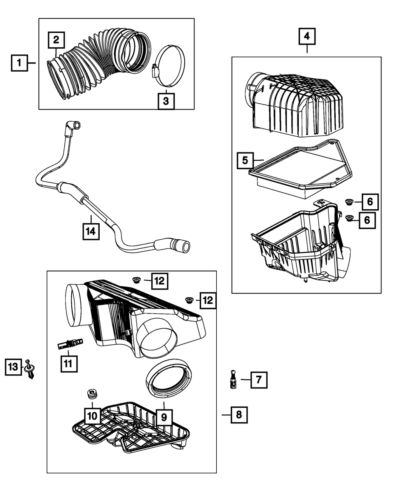 Genuine mopar air cleaner bracket grommet 68149765aa