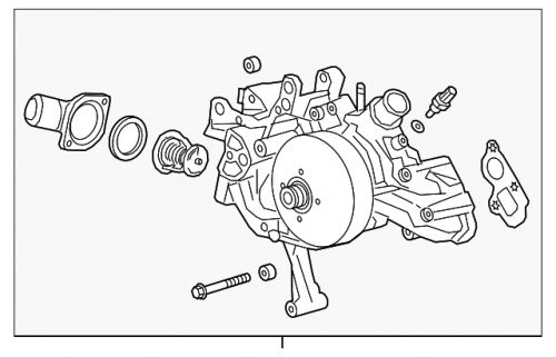 Genuine gm water pump 12724894