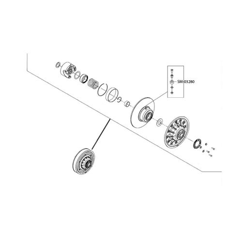 3 spi rollers for driven pulley sliding flange fits ski-doo replaces 417126892