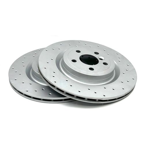 For jaguar xe 2.0 p300 r dynamic x760 cross drilled rear brake discs pair 325mm