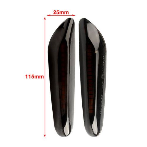 For bmw e46 e60 e90 e91 e92 e93 e82 e88 smoke dynamic led side marker light pair