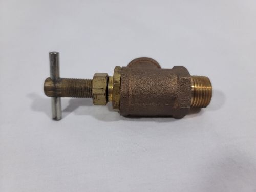 Teel 4un29 brass pressure relief valve 1/2&#034; npt 300 - 600 psi 6 gpm