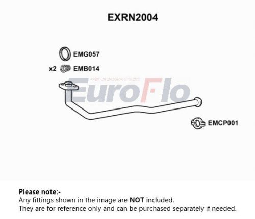 Exhaust pipe fits renault extra 40, f40d 1.4 front 94 to 98 euroflo quality new