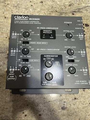 Refurbished clarion mcd360 2/3-way 6-channel electronic crossover