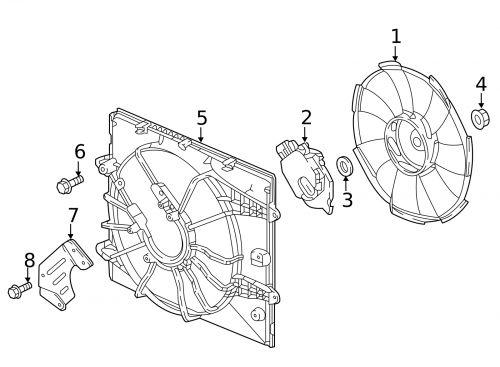 Genuine honda fan shroud 19015-5ba-a01