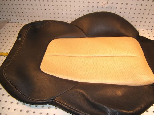 Mercedes r170 slk 03 front l or r seat leather back chrarcoal beige oem 1 cover