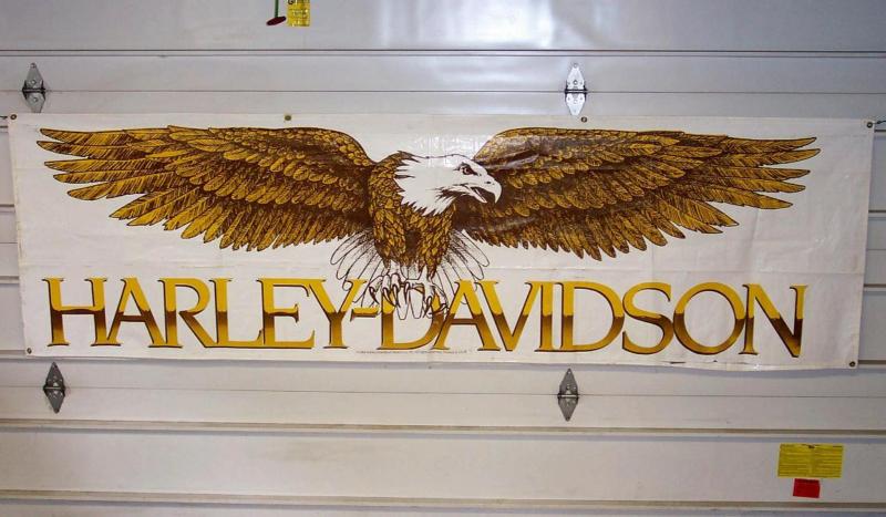 Harley davidson 1984 dealer banner 115" x  33" used