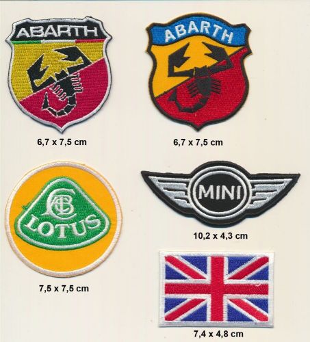 Abarth lotus mini cooper patch patch b-stock set 5 piece auto racing uk b122-