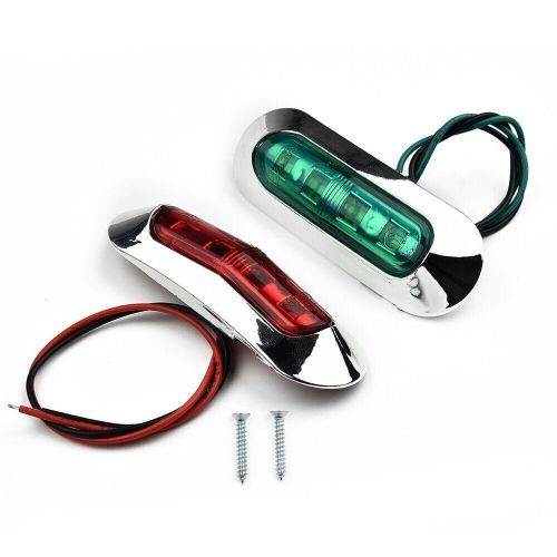 2w boat navigation lights red and green led marine navigation light dc12v-24v us