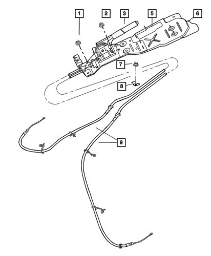 Genuine mopar parking brake bracket 52128391af