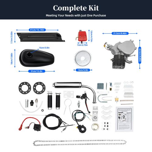 Upgraded 100cc bicycle motor kit bike motorized 2 stroke petrol gas engine set