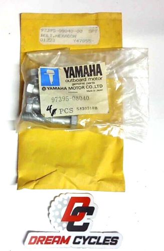 Nos yamaha outboard upper casing bolts 97395-08040 8 x 40mm 9.9 15 hp qty 4