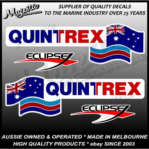 Quintrex - eclipse hull - set of 4 decals - left / right side - boat decals