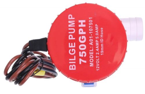 20sa bilge pump 750gph marine 12v 3/4&#034; hose