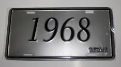 New mopar 1968 model year license plate