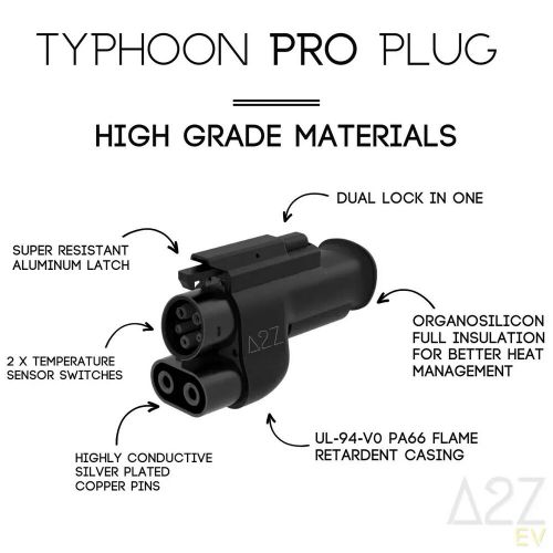 A2z typhoon pro plug nacs dc charger to ccs1 adapter 500a 1000v dc genuine oem