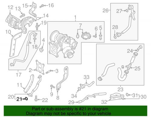 New oem genuine volkswagen oil outlet tube o-ring wht-006-113