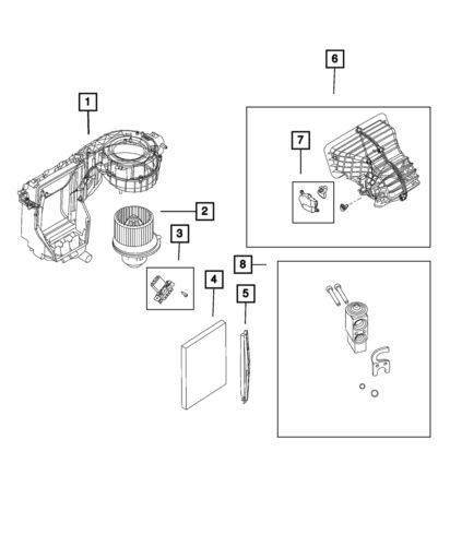 Genuine mopar blower motor 68429643aa