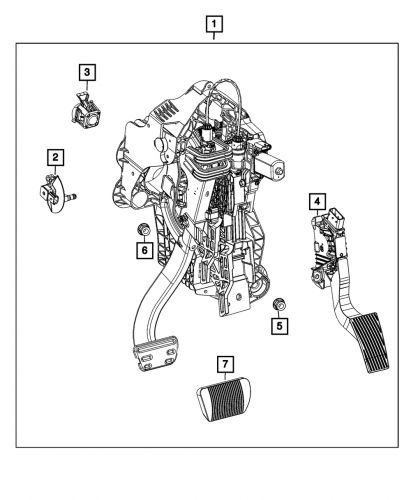 Genuine mopar accelerator pedal 68267286ab