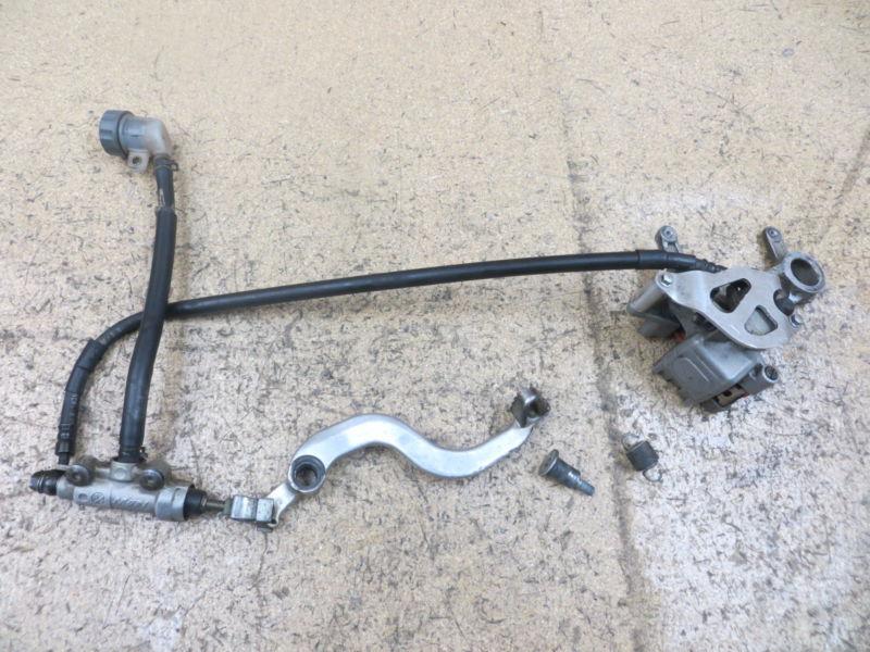 2000 00 honda cr125 cr 125 rear brake assembly master caliper pedal & line