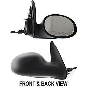 Manual remote side view door mirror assembly passenger's right foldaway