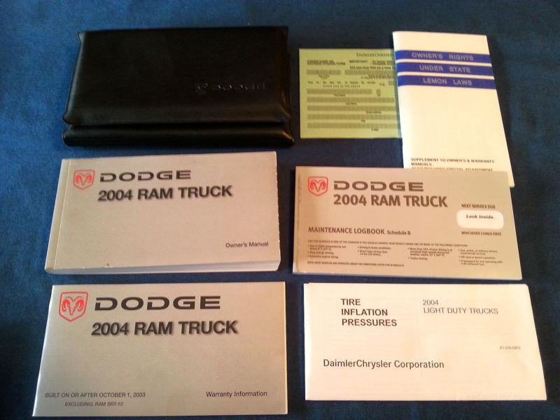 2004 dodge ram truck owners manual set with factory case oem
