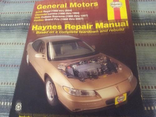 Haynes general motors  repair manual, buick, chevy, oldsmobile, pontiac #38010