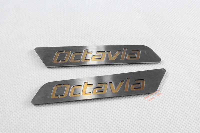 2pcs gold stainless steel seat lift wrench insert trim for vw skoda octavia