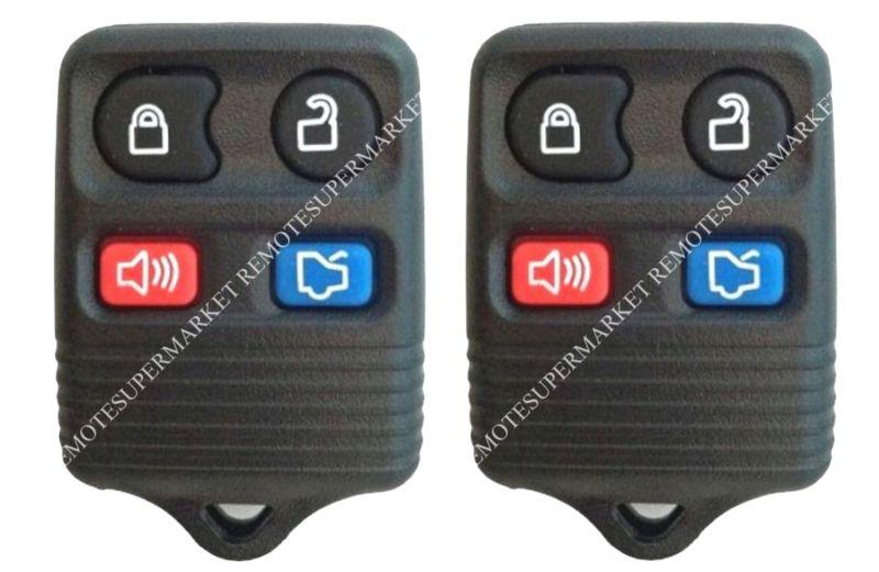 2 brand new ford mazda 4 button keyless entry remote key fob transmitter alarm 