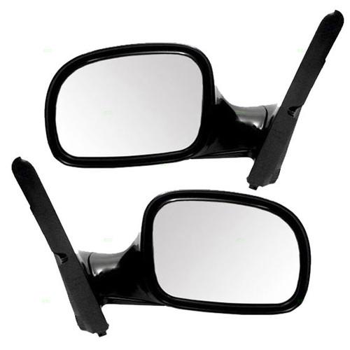 New pair set manual side view mirror glass 96-00 chrysler dodge plymouth van