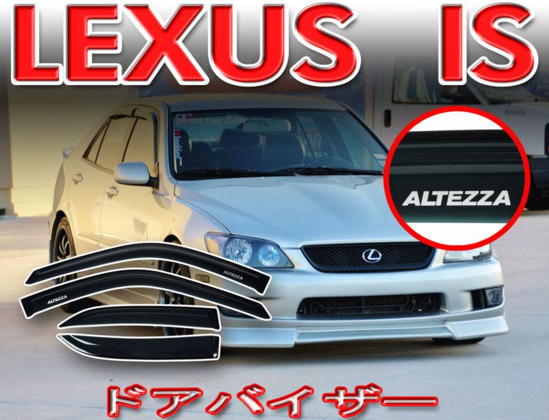 Lexus is 2000-2005 sedan jdm side door window deflectors with altezza logo xe10