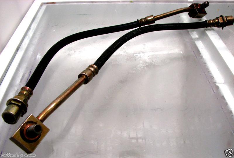 Ford factory front left & right rubber brake line hoses, 94-04 mustang cobra efi