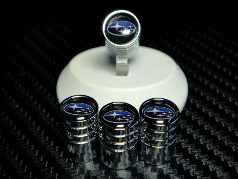 Subaru chrome tire air valve stem cap aaa sti wrx brz