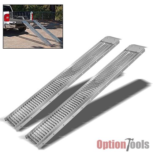 2pc steel 1000lb truck load ramp dirt bike moving haul towing 9" x 72" atv ramps