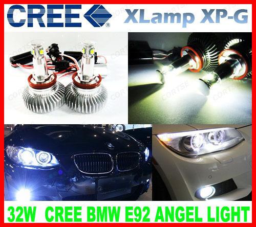 32w white  e60 e92 e93 x5 led cree angel eye halo light error free bmw m3 e70 