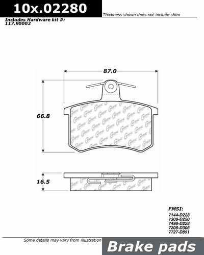 Centric 104.02280 brake pad or shoe, rear