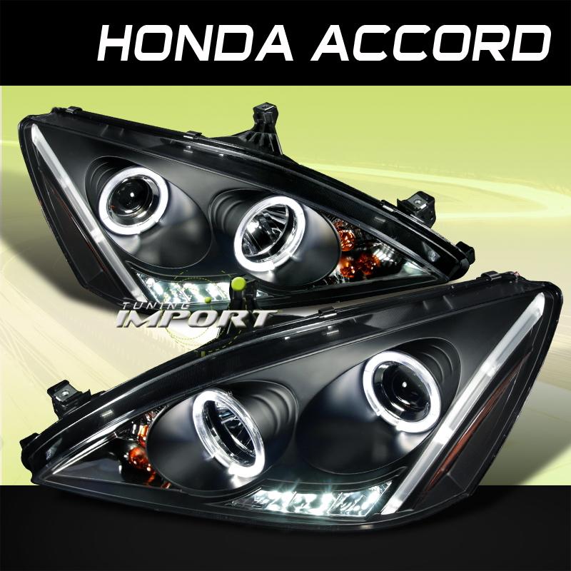 New 1pc design black led halo projector headlights dx/lx/ex/se/vp/hybrid pair